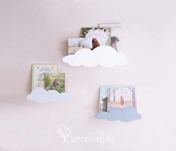 Cloud Bookshelves Set Shelf Floating Nursery Shelves Kid Kids Wall Decor