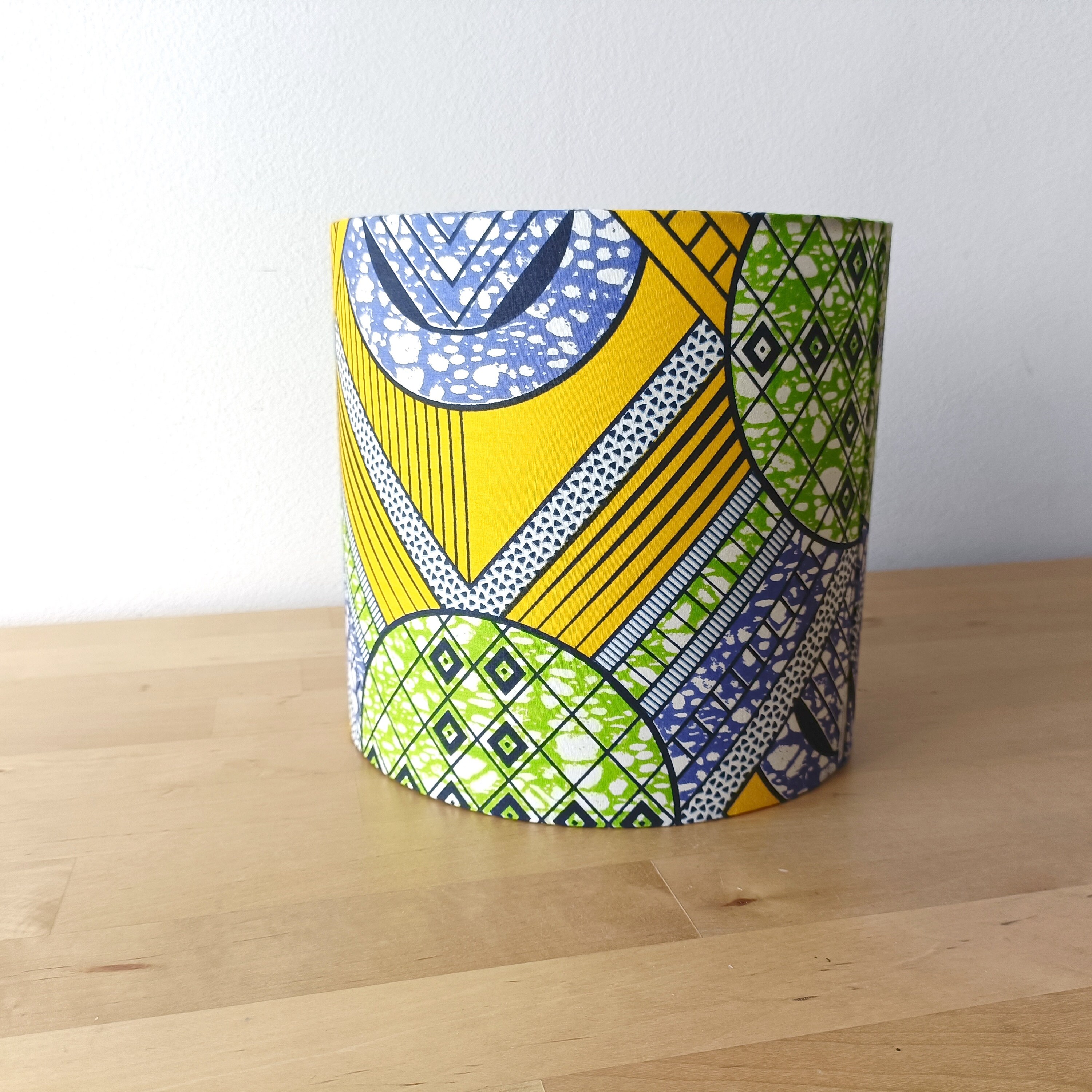 Abat-Jour Wax - Motifs Africains African Print Fabric Design Tissu Africain Lampshade Fait Main Hand