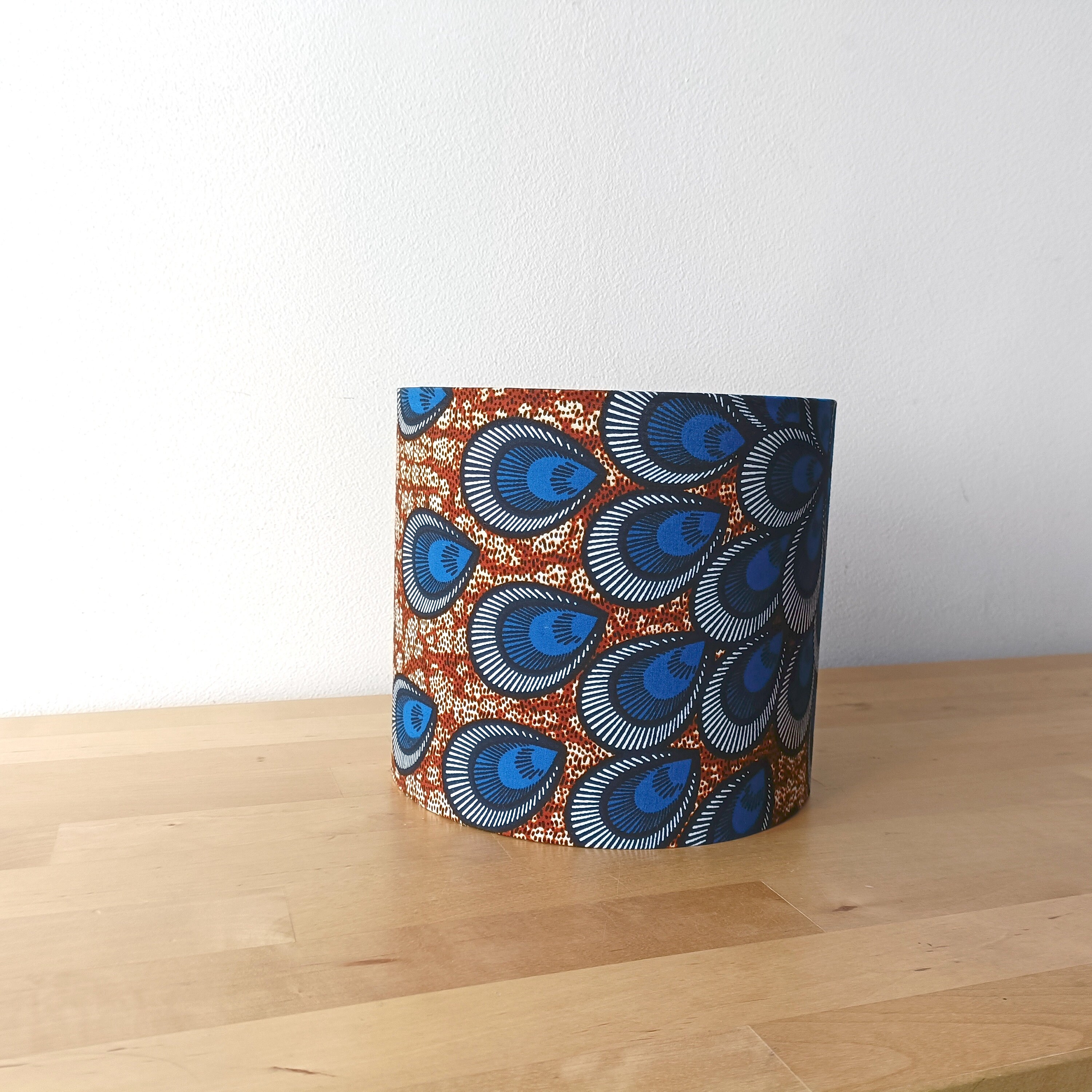 Abat-Jour Wax - Motifs Africains African Print Fabric Design Tissu Africain Lampshade Fait Main Hand