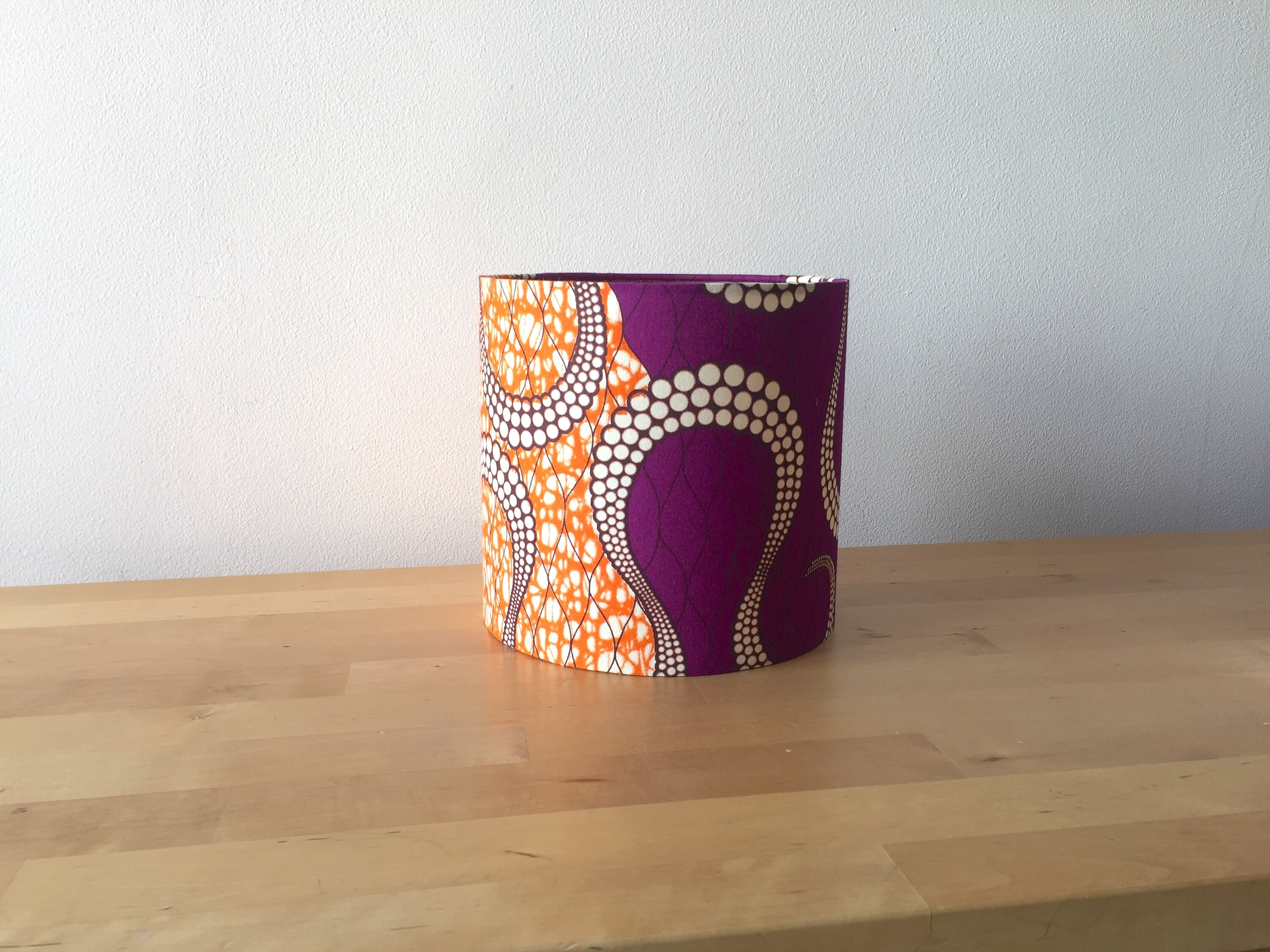 Abat-Jour Wax - Motifs Africains African Print Fabric Design Tissu Africain Lampshade Fait Main Hand