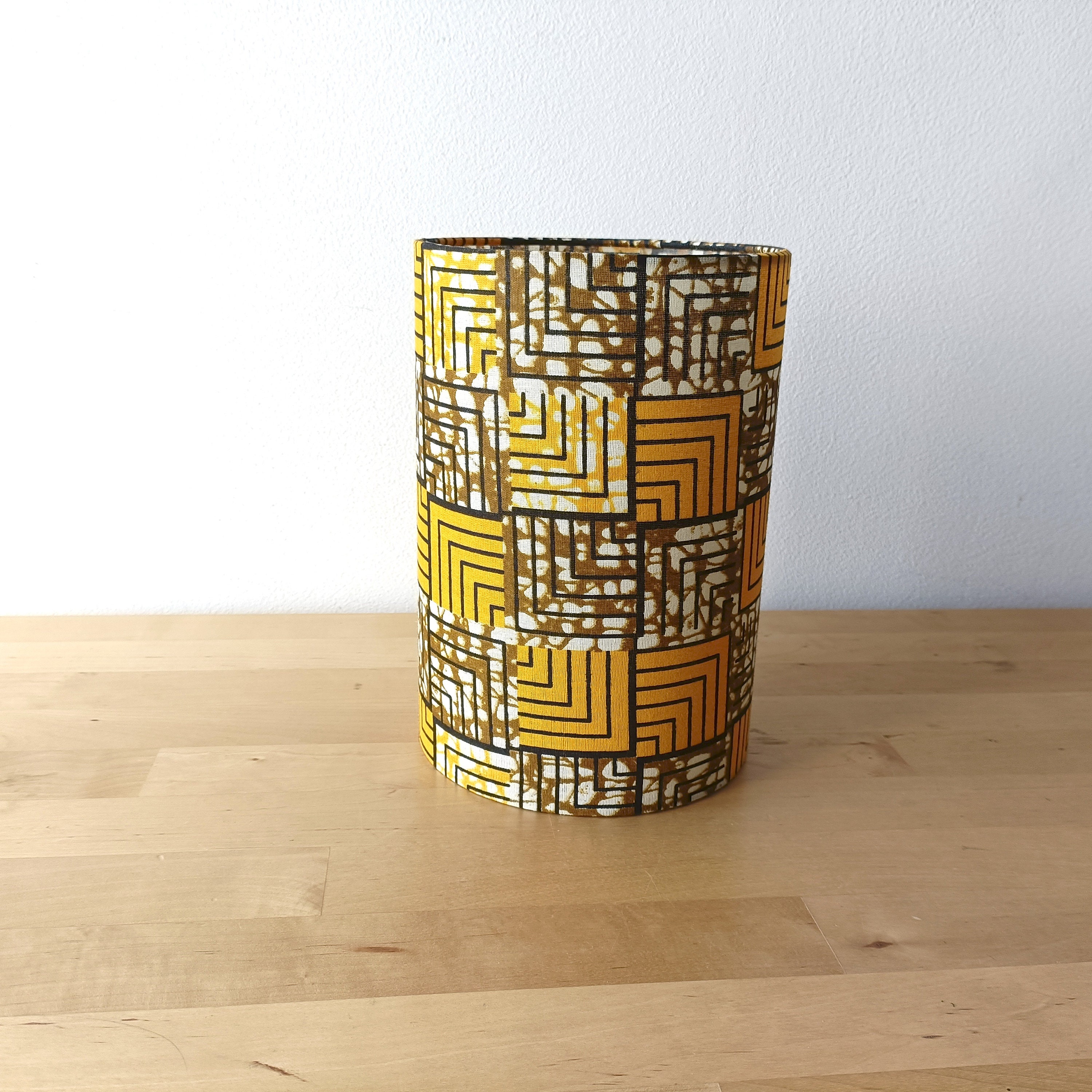 Abat-Jour Wax - Motifs Africains African Print Fabric Design Tissu Africain Lampshade Fait Main Hand