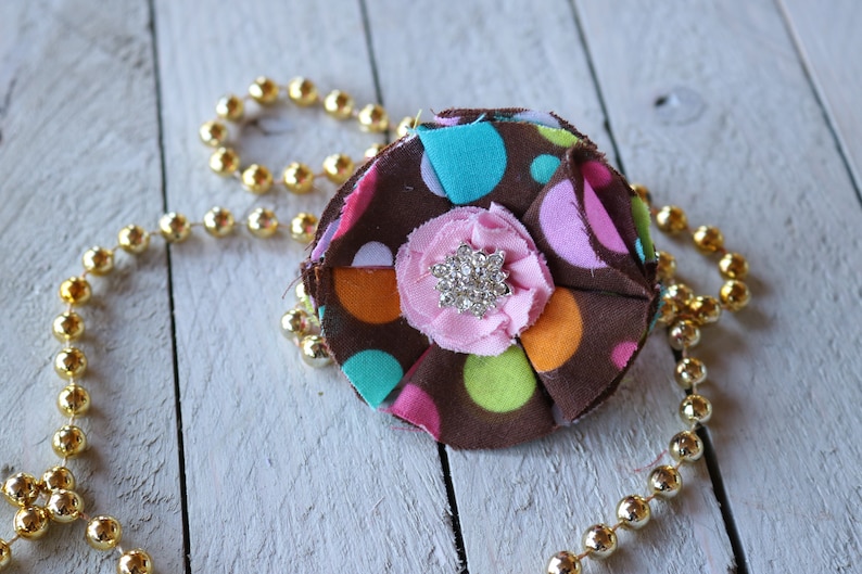 Funky Dotted Small Dog Flower Collar Attachment