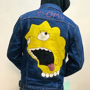 Lil Peep Tattoo Hand Painted Denim Jacket Custom Art Jacket