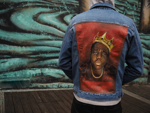 Notorious BIG Hand Painted Denim Jacket 