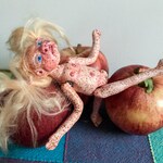 OOAK 5inch mini little girl art doll "Lola Twiglet" full sculpt