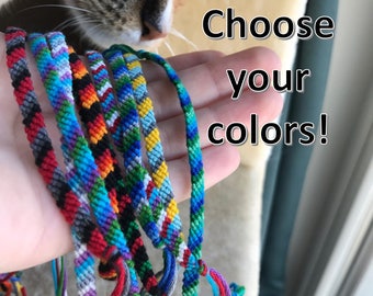 Striped String Friendship Bracelet/Anklet! (Custom)