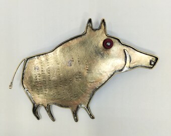 A wild pig brooch,pin