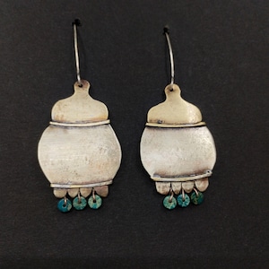 Kwiaty dzwonki z jaspisem, kolczyki