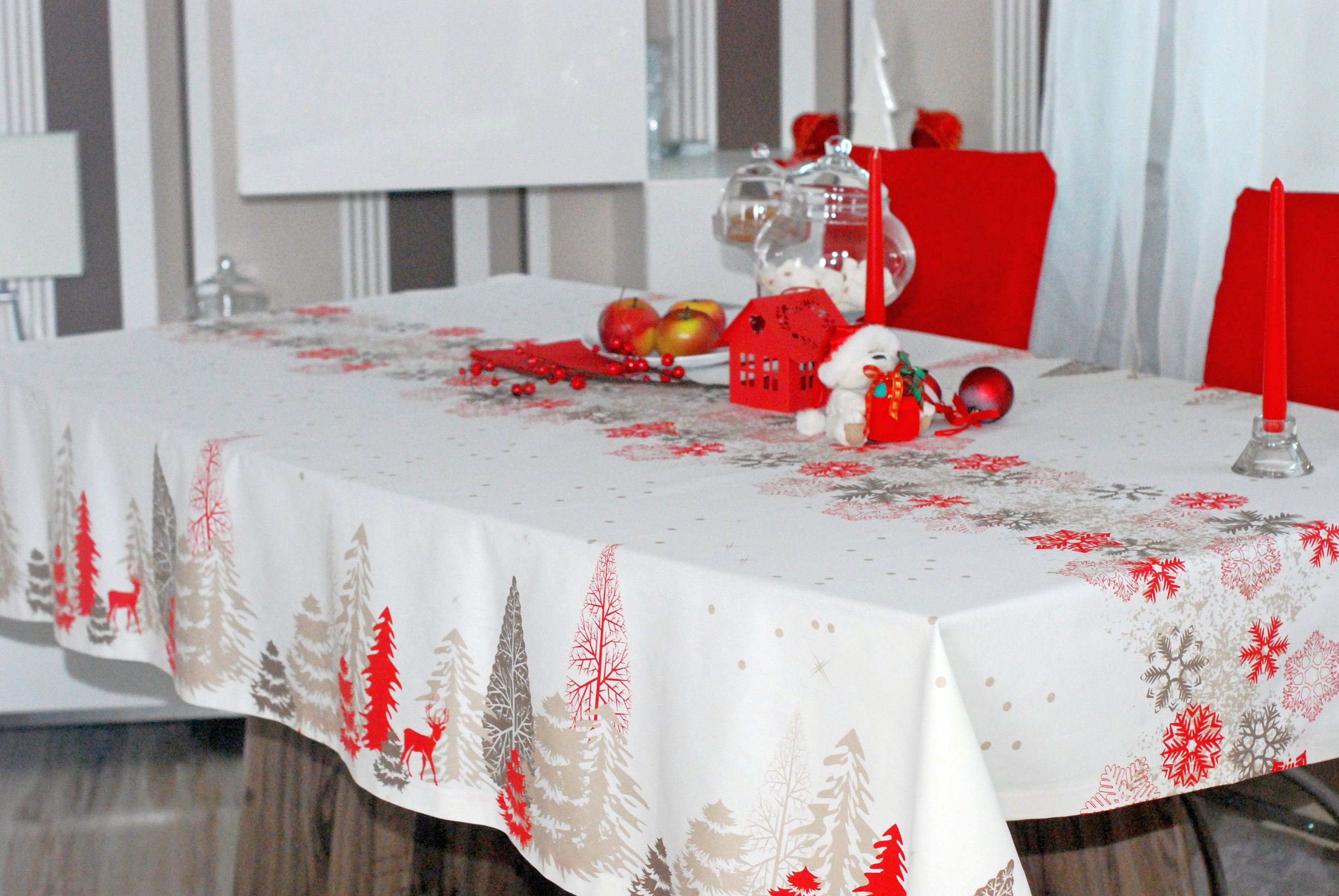 Tablecloth/Cotton Tablecloth/Christmas Etsy