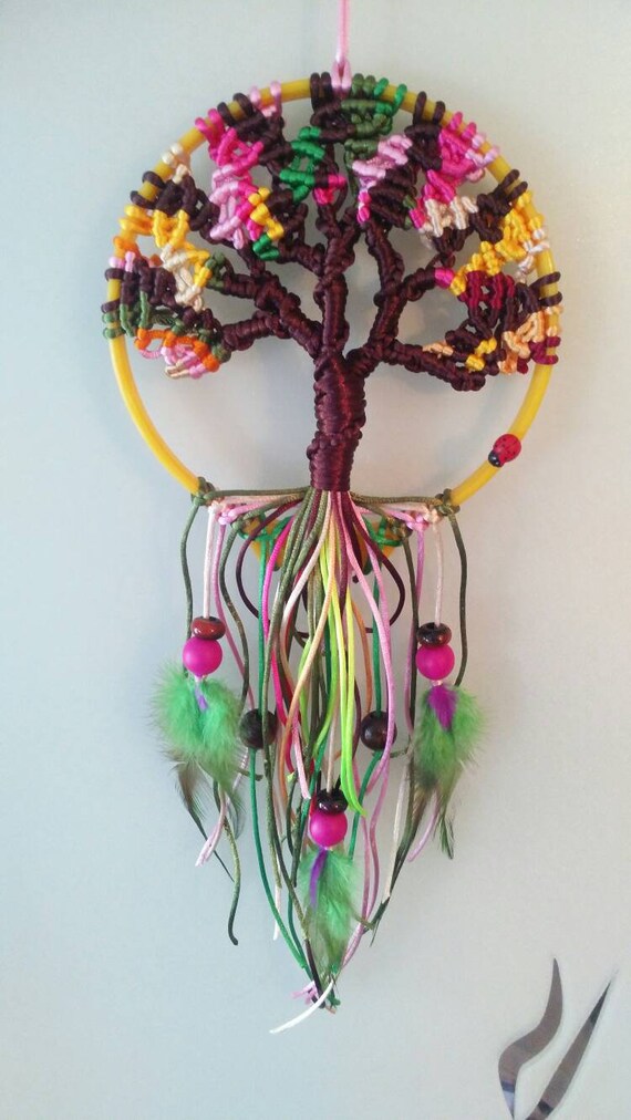 Tree Of Life Dreamcatcher Boho Bedroom Decor Gypsy Style Bedroom Macrame Hoop Art Ready To Ship Macrame Tree Of Life Free Shipping