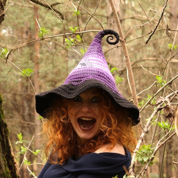 Witch Hat Crochet PDF Pattern/ Halloween Witch Costume Hat pattern/ Fairy hat pattern/ Wizard Hat pattern