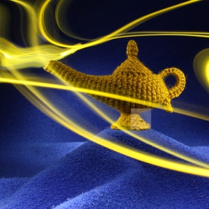 Genie magic lamp no sew crochet pattern/ Magic lamp for doll crochet pattern/ Arabic fairy tale crochet pattern