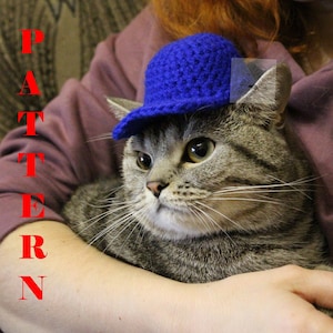 Crochet Cat Baseball Hat Pattern: Pet Costume (PDF Pattern)