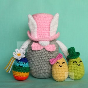 Easter bunny and crochet egg set crochet pattern/ Crochet Easter gnome amigurumi pattern/ Easter bunny egg pattern