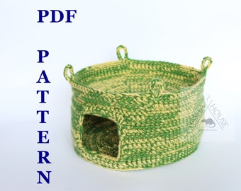 Hamster hideout pattern/ Rat hammock cube/ Leopard gecko hide/ Sugar glider pouch/ Small parrot, Bird nest/ Crochet PDF PATTERN for pet