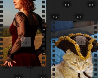 Matching Crochet Pirate Hats Pattern Set: Cat & Human (PDF Pattern)