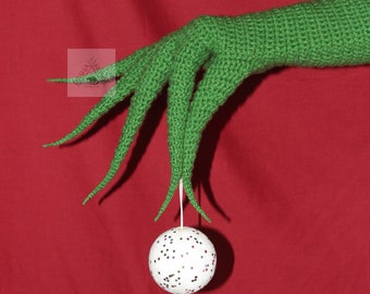 Christmas green thief hand crochet pattern/ Green Meanie pattern/ Cosplay gloves DIY/ Monster hands gloves Halloween crochet pattern