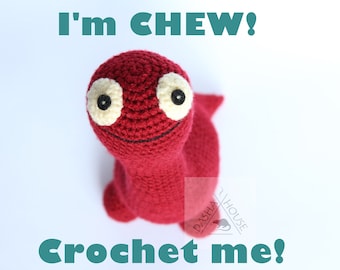 Worm Crochet Pattern, Amigurumi toy Earthworm (PDF Download)