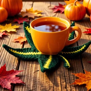 Autumn Leaves Crochet Coaster Pattern/ Home decor bundle (PDF Download)