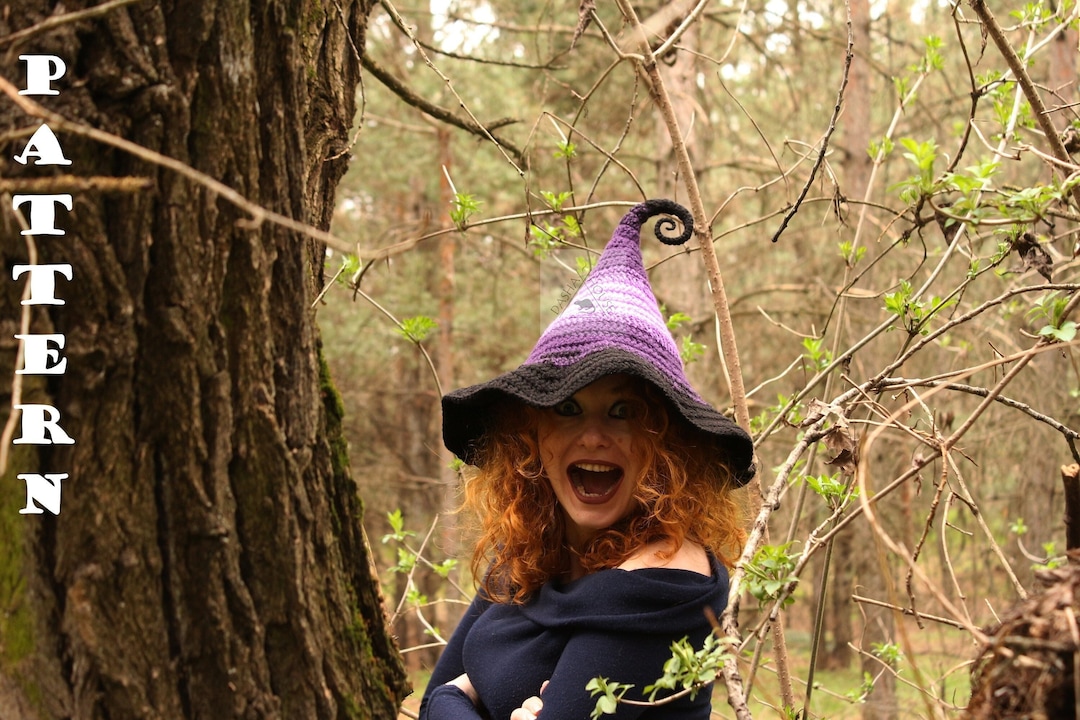 Witch Hat Crochet PDF Pattern/ Halloween Witch Costume Hat Pattern ...