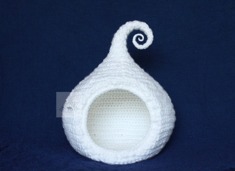 Cat bed crochet pattern/ Small dog cave bed/ Calabash-house DIY (Digital PDF) image 16