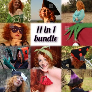 Patrones de crochet para mujer: Bruja, top de malla, mano de ladrón verde (patrón PDF)