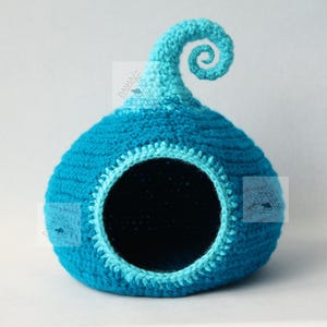 Cat bed crochet pattern/ Small dog cave bed/ Calabash-house DIY (Digital PDF) image 8