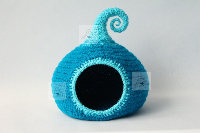 Cat bed crochet pattern/ Small dog cave bed/ Calabash-house DIY (Digital PDF) image 8