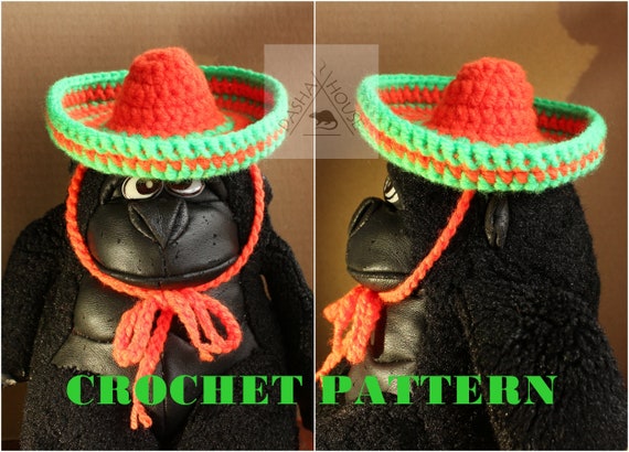 Crochet Cat Sombrero Pattern/ Crochet 