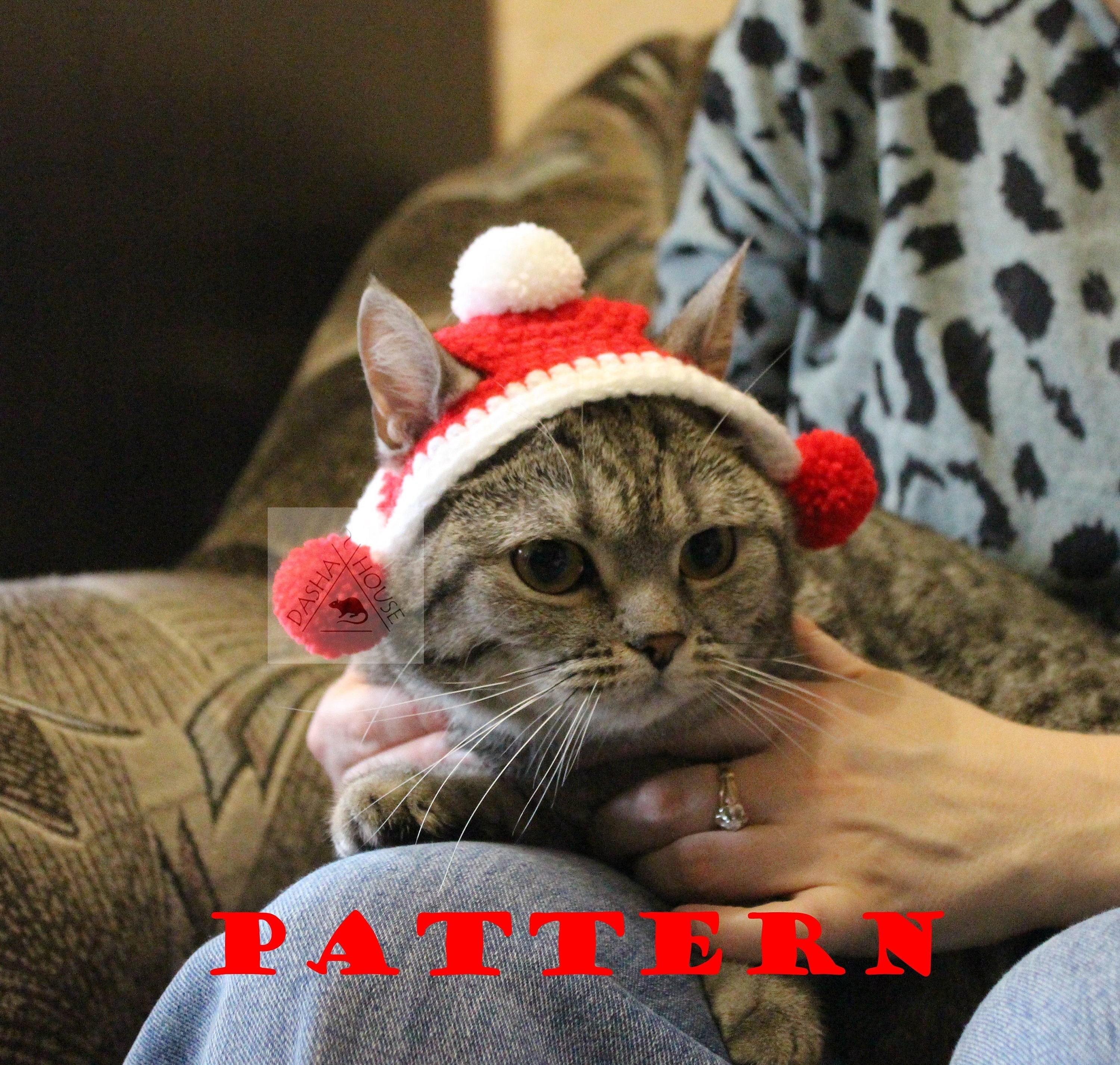 30 Santa Hat Crochet Patterns for Festive Photos, Costumes, and Cozy Holiday Makes 11 Cat Santa Hat Crochet Pattern