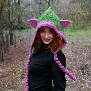Elf fairy hood crochet pattern/ Forest hat/ Horned Cowl crochet (PDF Download) image 3