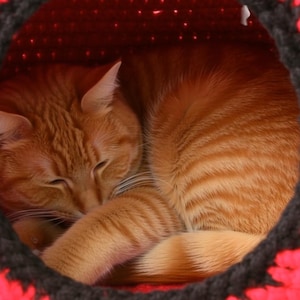 Cat bed crochet pattern/ Small dog cave bed/ Calabash-house DIY (Digital PDF) image 9