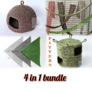 Häkelanleitung für kleine Haustierkäfige: Hamster, Ratte, Gecko (4-in-1)