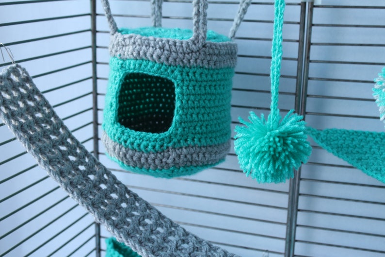 8 Pieces Sugar glider cage set Sugar glider house Sugar glider Hammock Sugar glider bonding pouch Sugar glider cage toys Sugar bear set