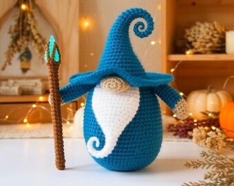 Wizard Gnome Crochet Pattern/ Halloween Amigurumi toys (PDF Download)