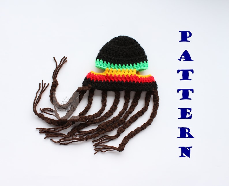 Crochet Pattern Cat Rasta Hat/ Small Dog Costume (PDF Download) image 3