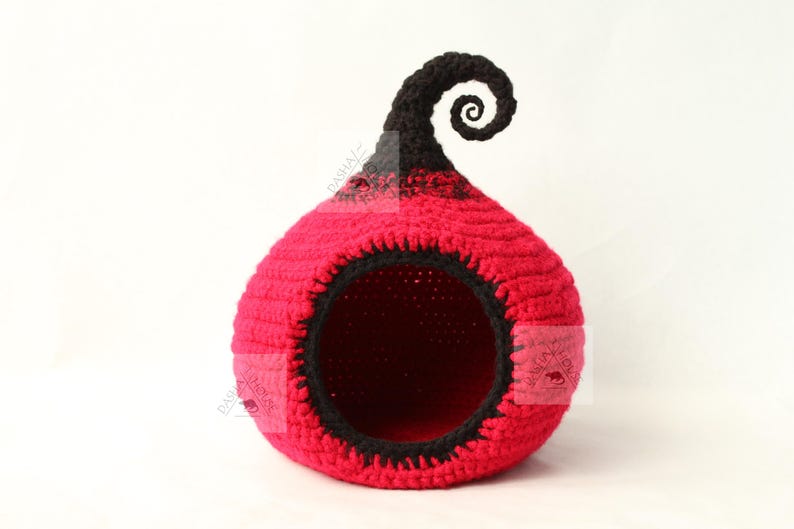 Cat bed crochet pattern/ Small dog cave bed/ Calabash-house DIY (Digital PDF) image 10