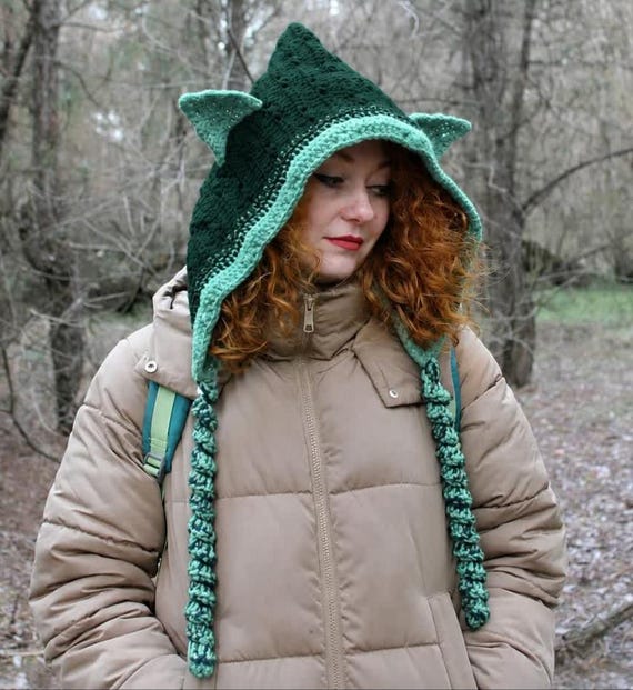 Elf fairy hood crochet pattern/ Forest hat/ Horned Cowl crochet (PDF Download)