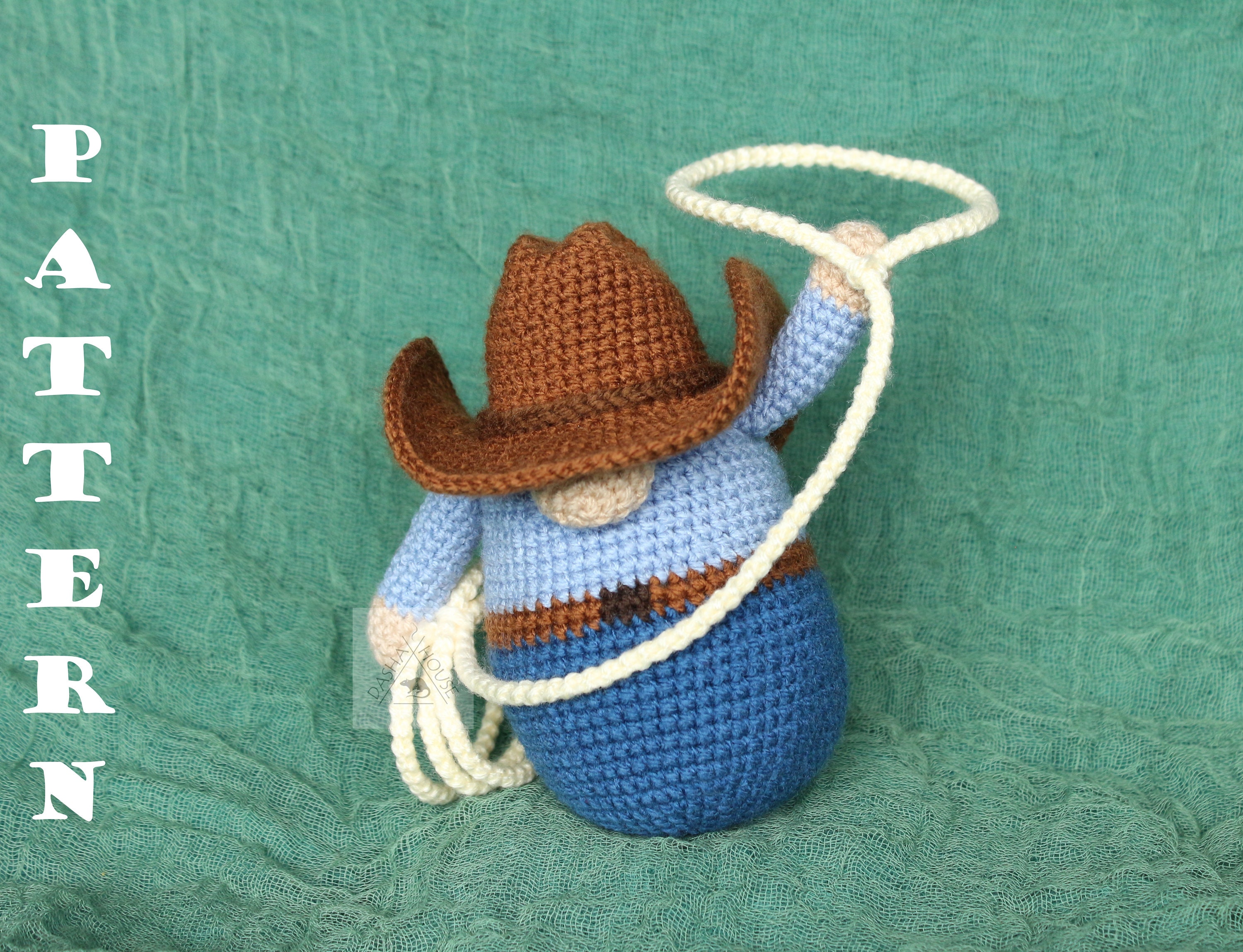 Cowboy Gnome Crochet Pattern/ Amigurumi Cowboy Gnome/ Cowboy Etsy