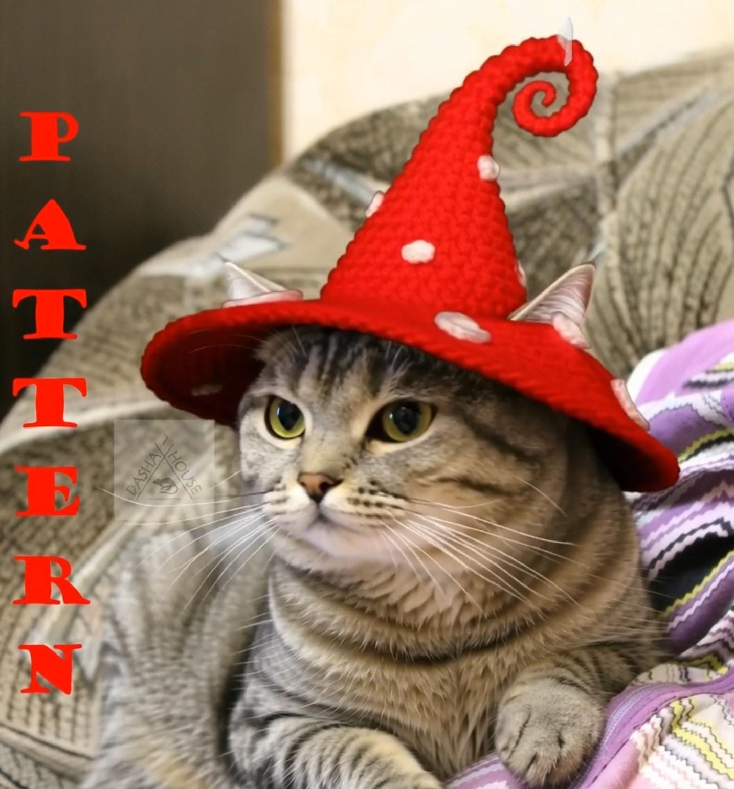 36 Cat Hat Crochet Patterns for Cozy, Costume, and Playful Crochet Projects 32 Mushroom Cat Hat Crochet