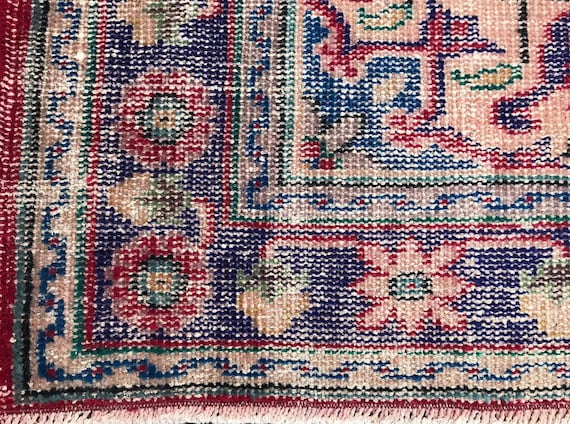 9x5 7 Feet Antique Turkish Oushak Rug Turkish Faded Rug FLORAL
