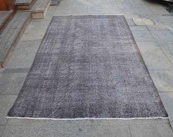 Overdyed Rug, Gray Oushak Rug, Turkish Rug with perfect patterns, Handmade Grey Rug   Size (279 cm x 165 cm)  9,1 feet x 5,4 feet model:804