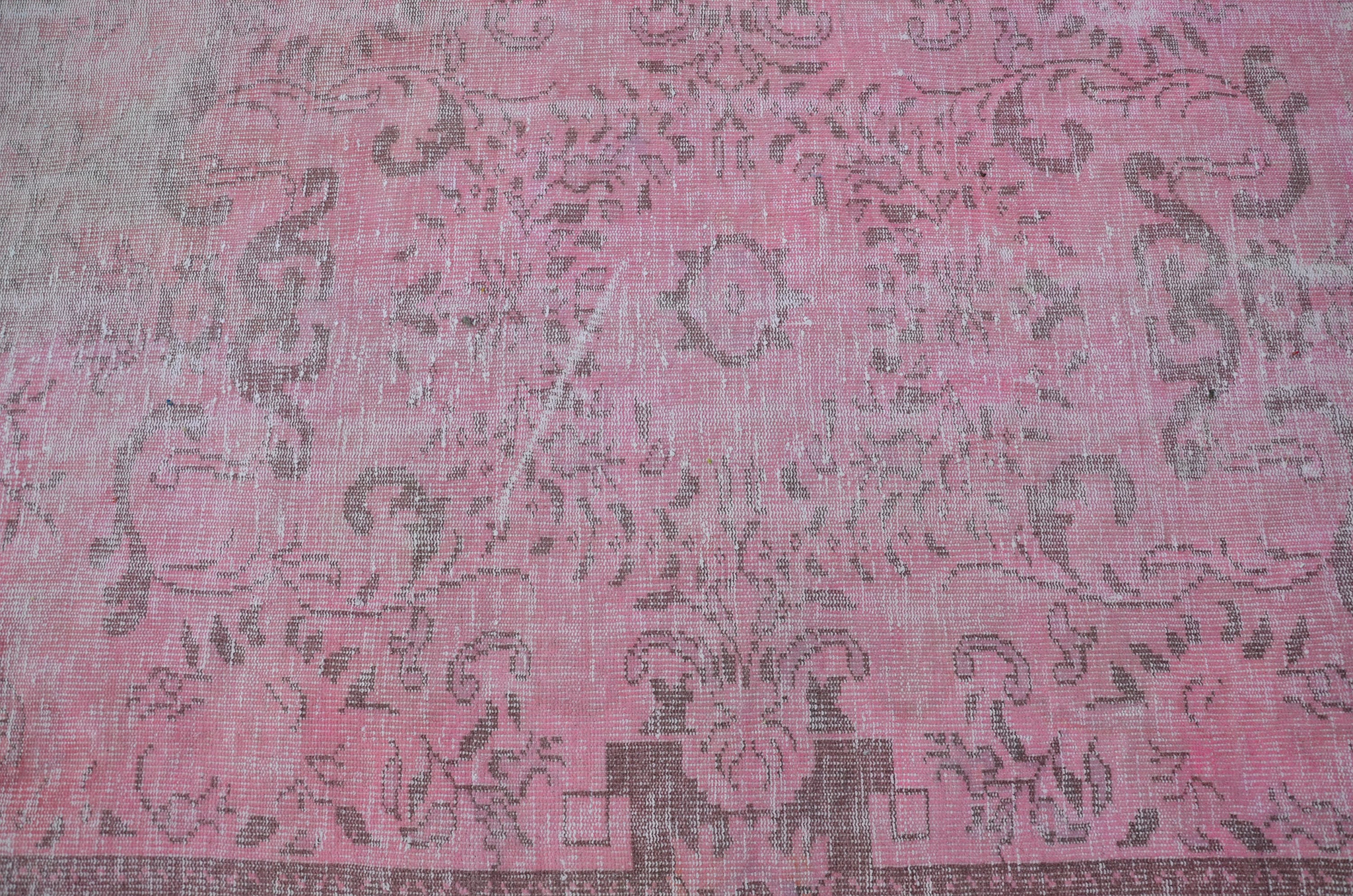PINK Oushak Rug Vintage SOFT PINK Overdyed Rug Handmade Area Etsy