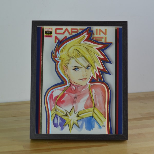 Captain Marvel #30 - with Variant Cover Originally Drawn by Peach Momoko- 3D Cover Pop