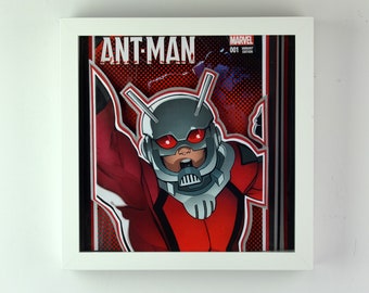 Ant-Man Vol 1, #1 (2015) - with cover art by Ed McGuiness - Codakhrome Comic Cube Pop - 9"x9"