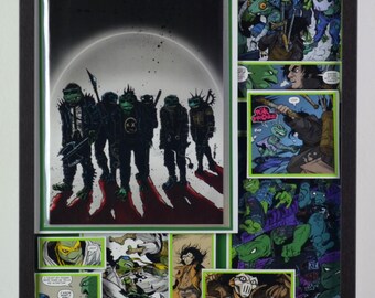 TMNT #125 Comic Collage – Eastman Variant Cover, Punk Frogs