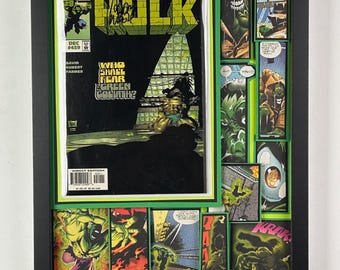 Hulk #459 Comic Collage – Signed by Artist Adam Kubert, 1997 Legacy Edition