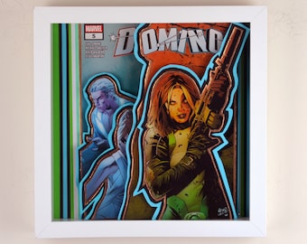 Domino Vol 1, #5 (2018) - w/ Cover Art by Greg Land & Jay Leisten - Codakhrome Comic Cube Pop - 9"x9"