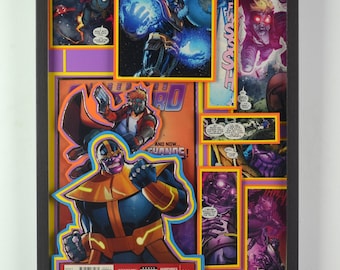 Legendary Star Lord Vol 1, #4 (2014) featuring Thanos w/ Cover by Paco Medina - 3D Cover Pop Collage - 12" x 16"