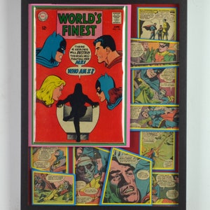 World&#39;s Finest Vol 1 #176 (1968) - featuring cover art by Neal Adams - Legacy 3D Comic Collage - 12&quot;x16&quot;